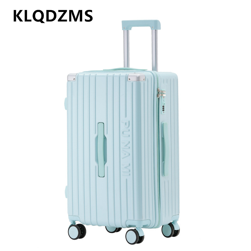 KLQDZMS 20"24"26"28 Inch High-quality Lage Large-capacity Trolley Case Men Boarding Box Universal Wheel Rolling Suitcase f9556