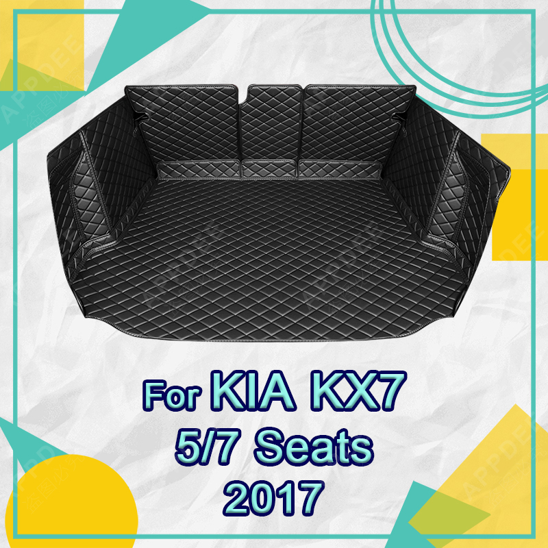 Auto Full Coverage Trunk Mat For Kia KX7 5/7-Seat 2017 Car Boot Cover Pad Cargo Liner Interior Protector Accessories bb57c