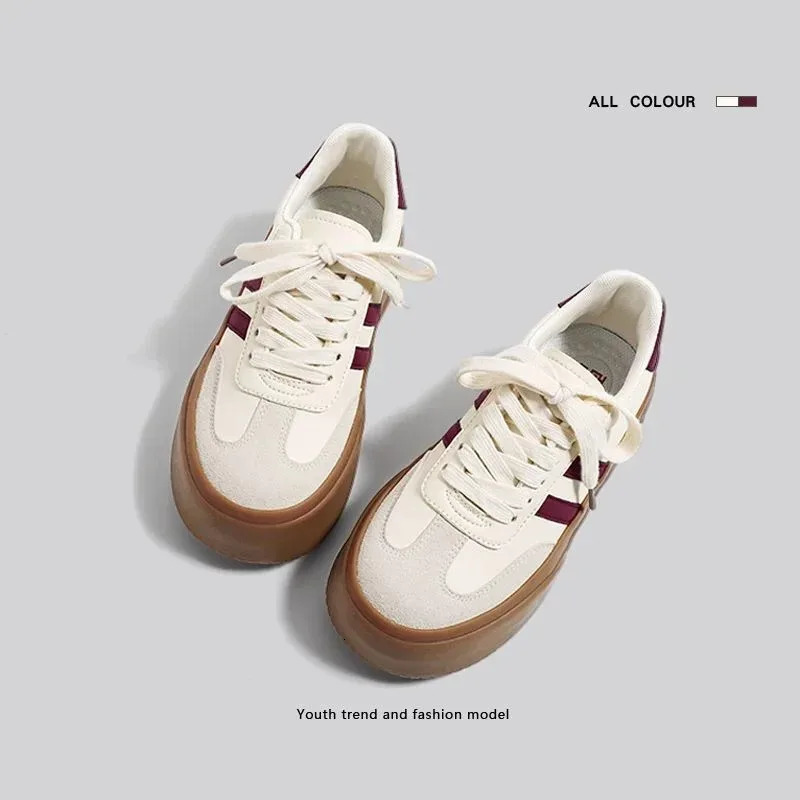 Womens casual shoes womens vulcanized shoes retro sports shoes fashionable short and fat sports shoes 241111