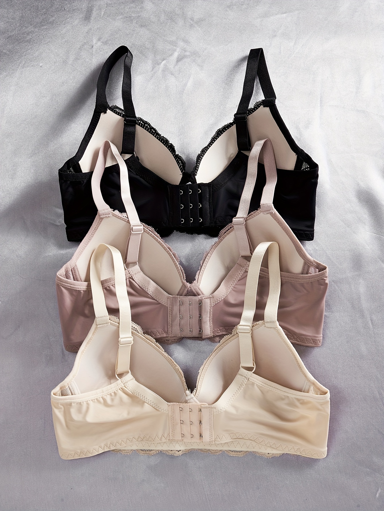 3-piece set Lingerie gathering sexy lace bra adjustable lingerie for women