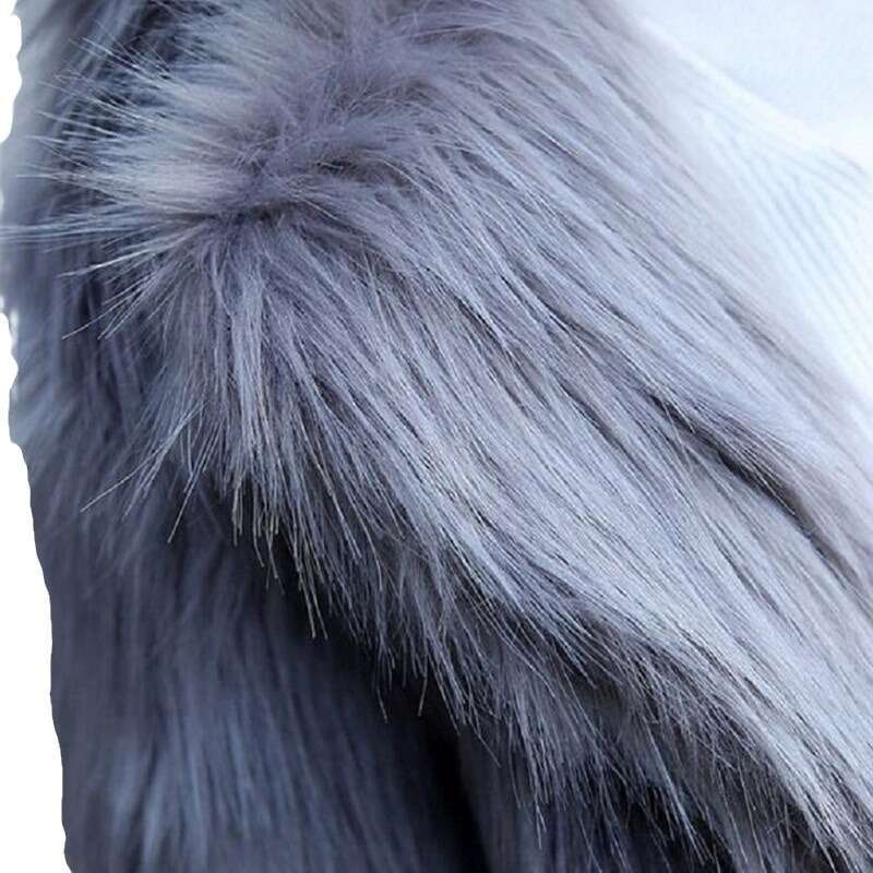 shanshi fur coat women Autumn and winter faux women's long synthetic coat fox fur
