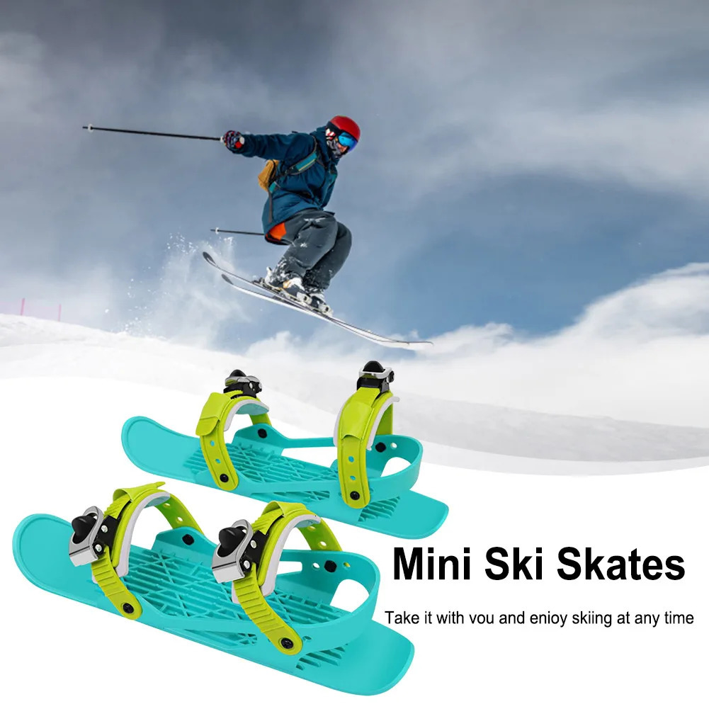 Skis Boots Skiboards Mini Short Ski Skates Snowskates Winter Outdoor Sports Shoes with Storage Bag for AdultsChildren 241112