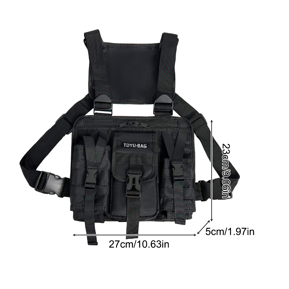 Airsoft Tactical Vest Oxford CS Match Wargame Chest Bag Rig Gear Pack Magazine Pouch Holster Molle System Shoulder Bag