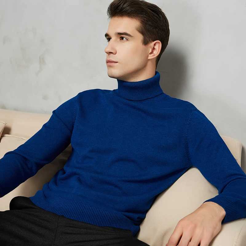8-color Turtleneck mens sweater for autumn and winter 2020 new thick and slim fit solid color Pullover white mens brand red and blue W2411111