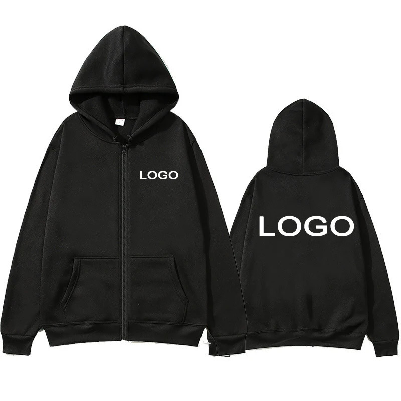 Customized Printed Men Women Zipper Up Hoodie Loose Casual Clothing Fashion Long Sleeve Hooded Pullover Personality Sweatshirts 241111