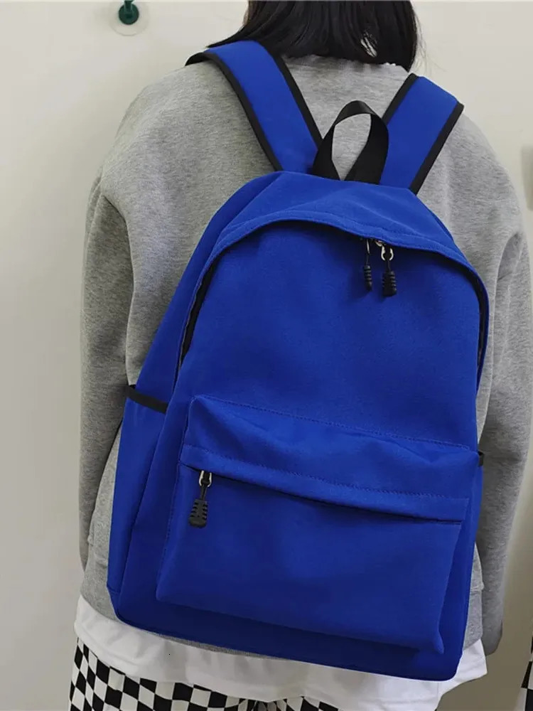 MUJI Harajuku style backpack simple yet artistic solid color student backpack casual travel large capacity antique 241111