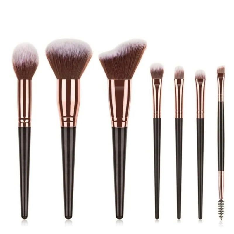 2024 7pcs Professional Makeup Brushes Set Bag Foundation Eyelash Eyebrow Eyeshadow Cosmetic Make Up Tool makeup brush set bag z250527X8IN