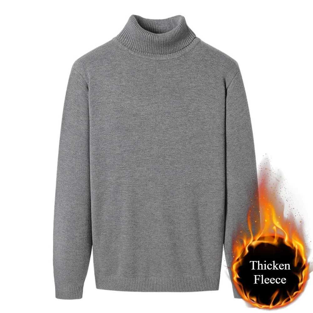 Turtle neck mens autumn knitted long sleeved high neck sweater mens clothing zipper W2411111