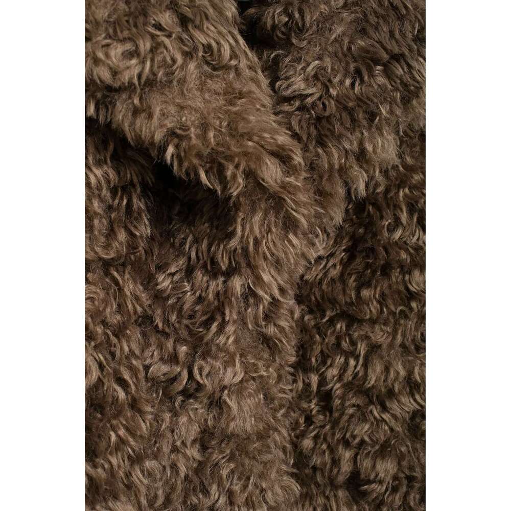 shanshi fur coat women autumn artificial fur effect medium long coat women's jacket