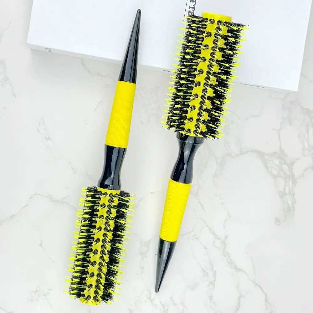 High quality solid wood curling comb aluminum tube durable curling comb portable styling curling comb W241112