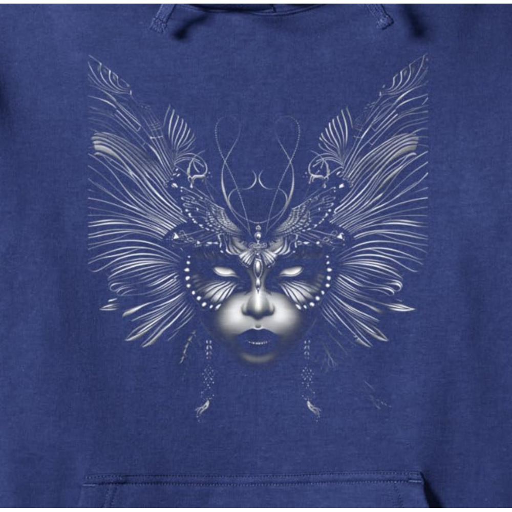 Hoodie for Mens Womens Masquerade Ball Mask Butterfly Wings Fantasy Art Design Pullover Hoodie Graphic Hoodies sweatshirt
