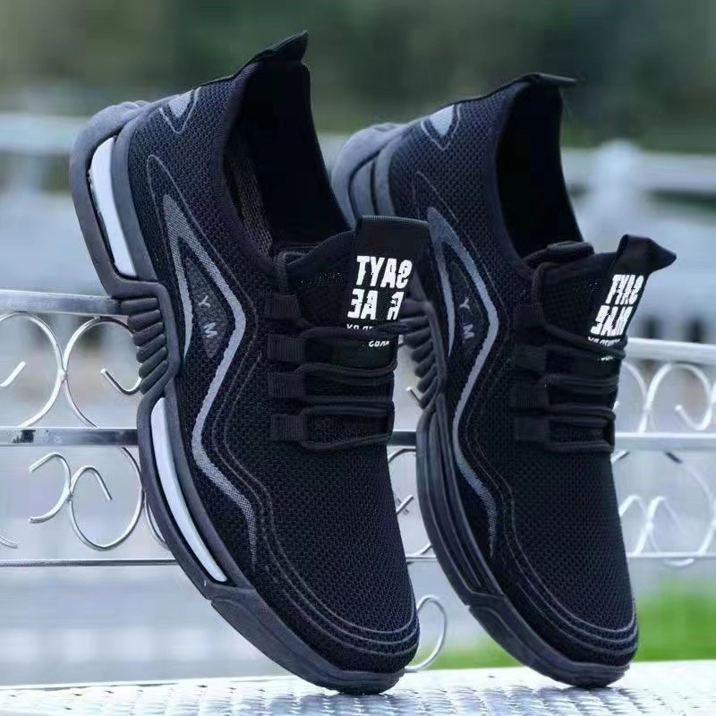 2024Summer Soft Bottom Casual Shoes Hundred Trendy Breathable Mesh Sports Running Shoes Men's single Shoes Mens Tennis