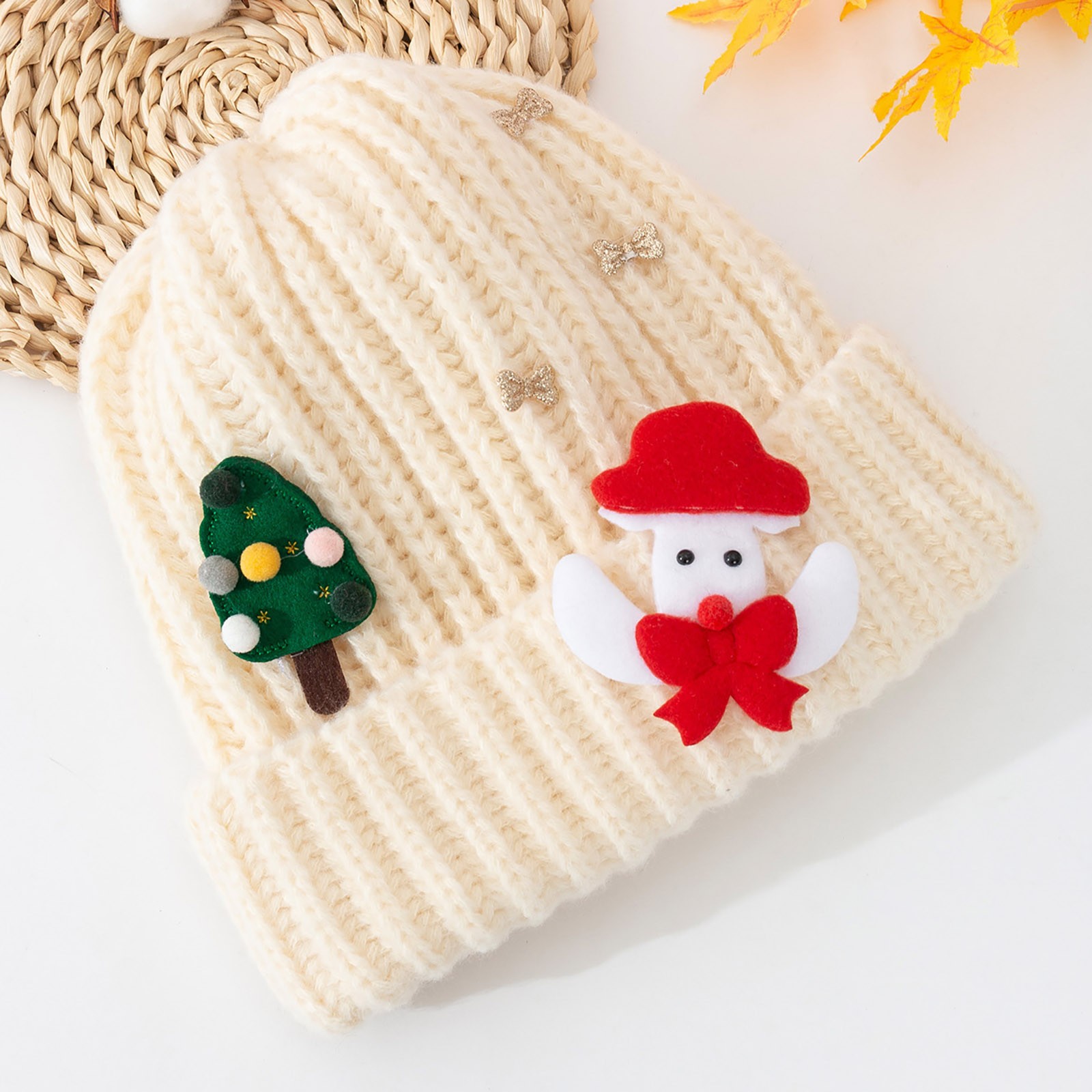 Winter Santa Furry Thickened Woolen For Versatile Big Head Circumference Showing Face Small Hat Skiing Cap with Women