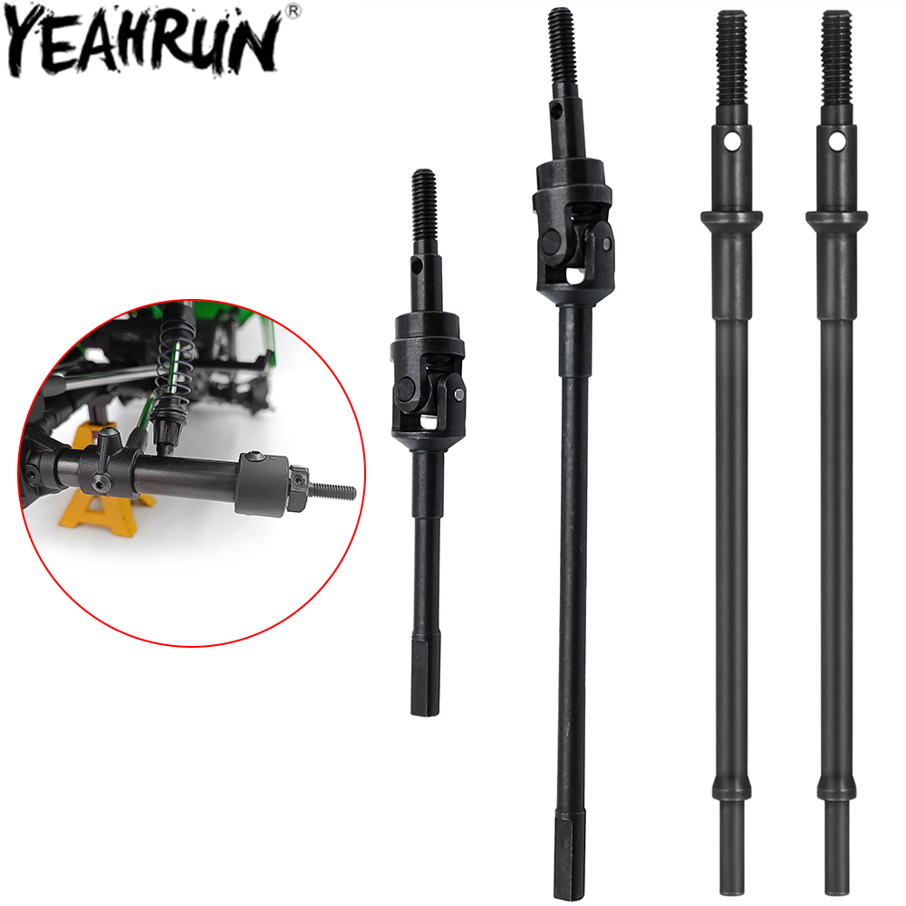 YEAHRUN Steel Front Rear Axle CVD Drive Shaft for 1/10 Axial SCX10 PRO RC Car Upgrade Parts