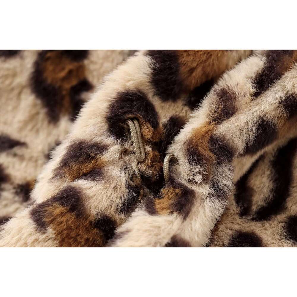shanshi fur coat women Leopard print fur coat for women