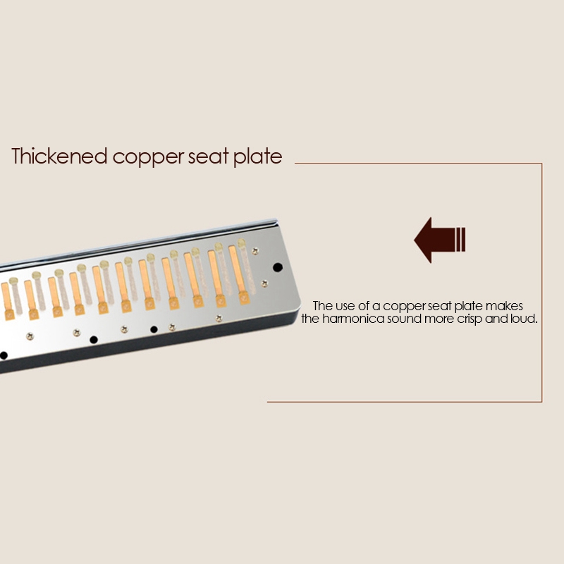 QI MEI Chromatic Harmonica 16 Hole 64 Tone Mouth Organ Instrumentos Key Of C Professional Musical Instruments