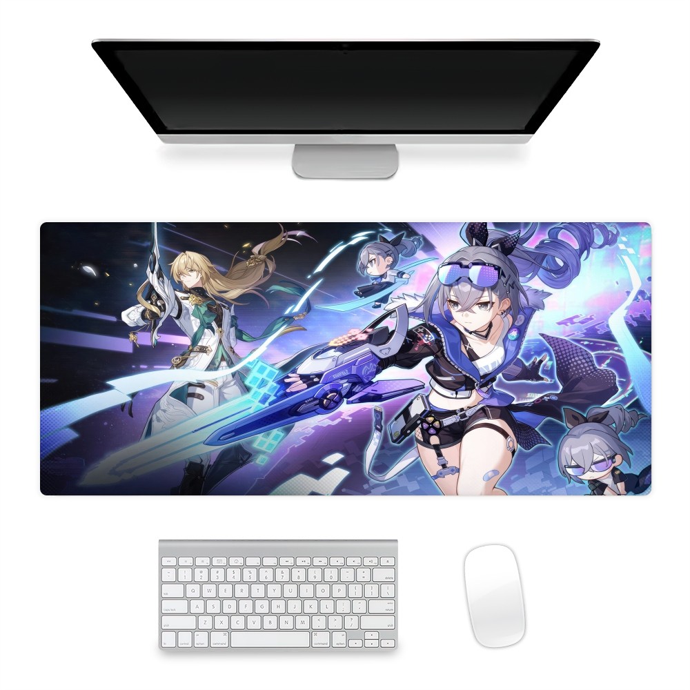 Honkai Star Rail Silver Wolf Mousepad Office Large Small Mouse PC Computer Game Keyboard Rubber Anti-Slip Mice Mat