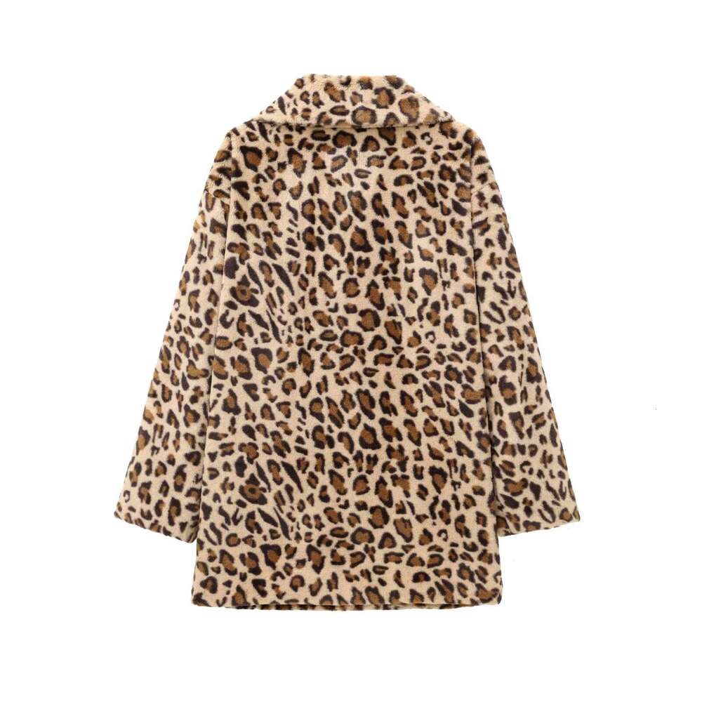 shanshi fur coat women Leopard print fur coat for women