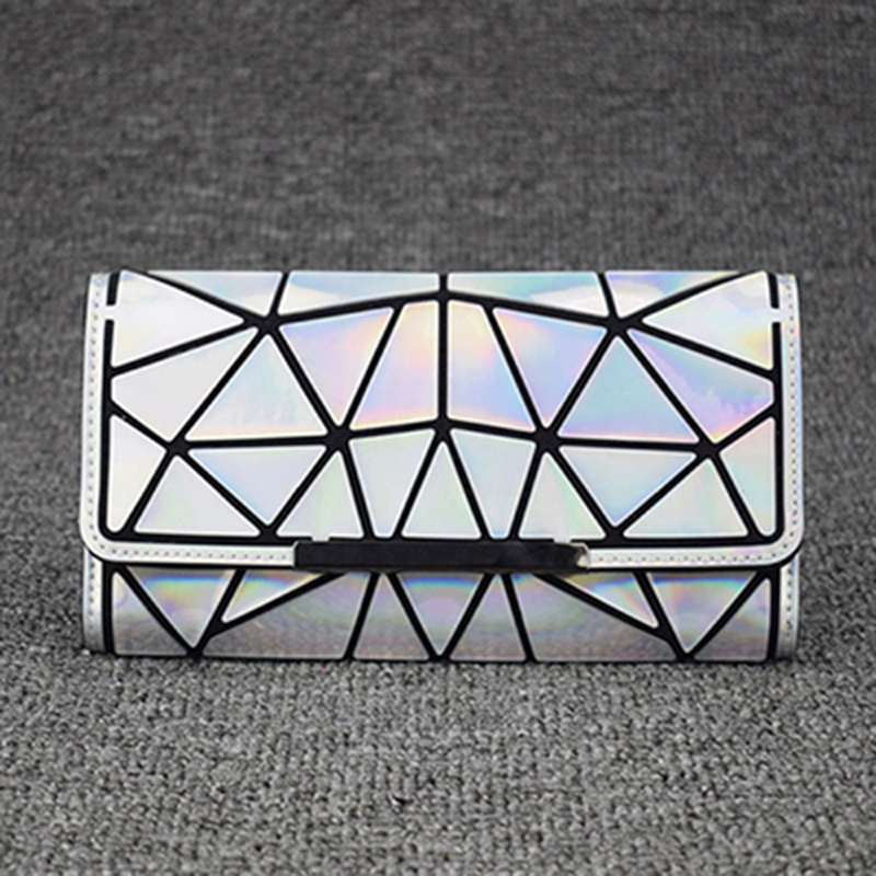 Purse Geometric Wallet Women Long women's Clutch s Money Bag Three Folds Ladies Card Holder carteira portfel e3bed