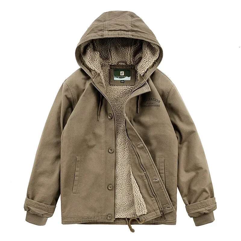 Quality Male Loose Bomber Jacket Outwear Fleece Thicker Warm Parkas Down Men Hooded Winter Jackets Casual Coats 4XL