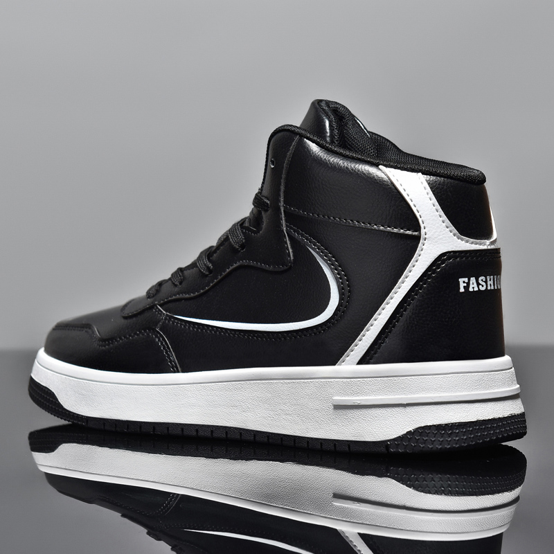Brand Mens High-top Sneakers Non-slip Basketball Shoes Breathable Tennis Shoes Comfortable Leather Sports Shoes Unisex Sneakers
