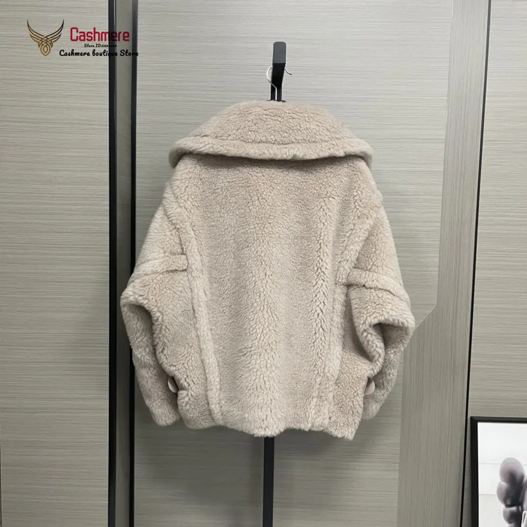 Winter short jacket womens jacket teddy bear jacket womens autumn casual camel double chest high-end warm jacket 241112
