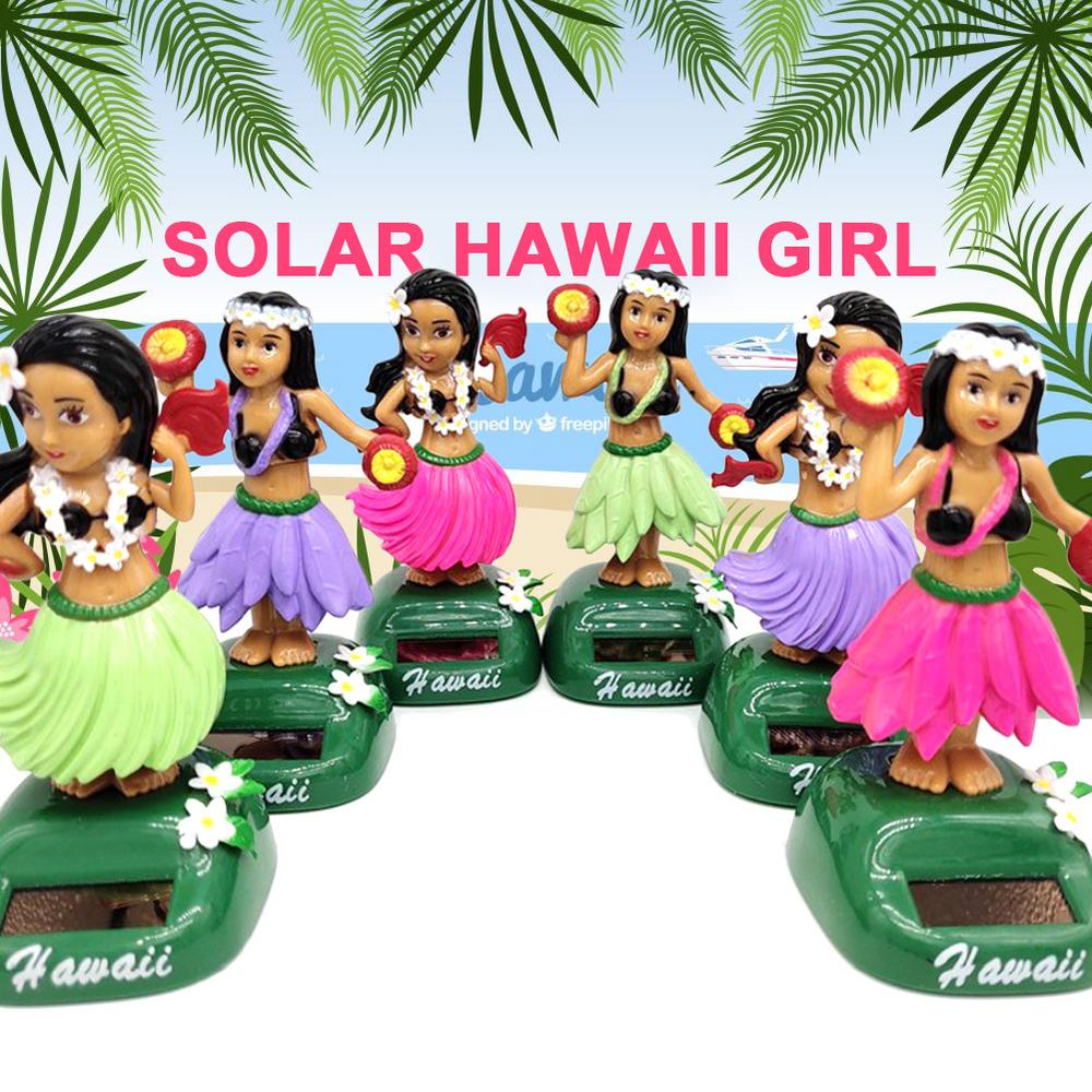 2025 new Solar-Powered Hawaii Hula Girl Car Decor | Dancing Dashboard Bobblehead Toy Free shipping
