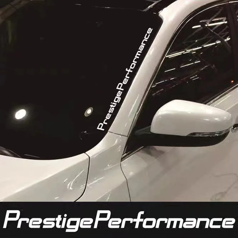 1pc Prestige Performance Car Front Windshield Stickers Sunscreen Rear Window Door Decals Vinyl Wrap Creative Auto Accessories
