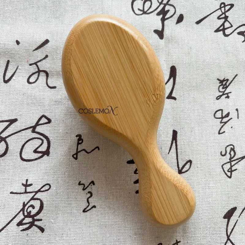 Mini hair comb eco-friendly wooden portable air cushion cute air bag anti-static wide round head massage brush W241112