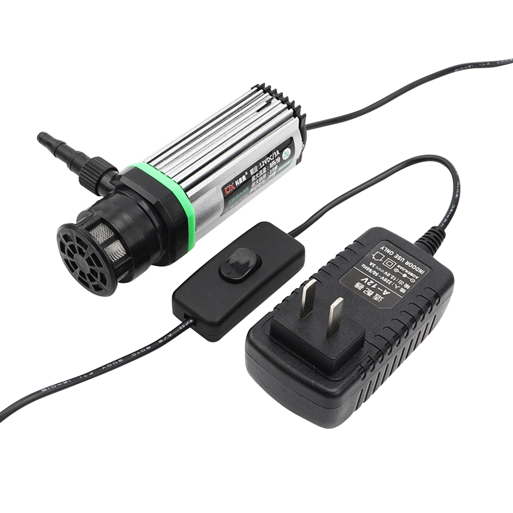 DC 12V Small Water Pump Ultra-quiet Water Change Pump Water Flow Speed Adjustable for Slotting/Cutting/Water Drilling Machine