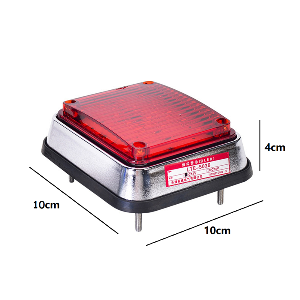 1Pc LED Stroboscope Police Warning Light 12V 24V Ambulance Strobe Lights Fire Truck Engineering Vehicle Flashing Light Red Blue 94d30