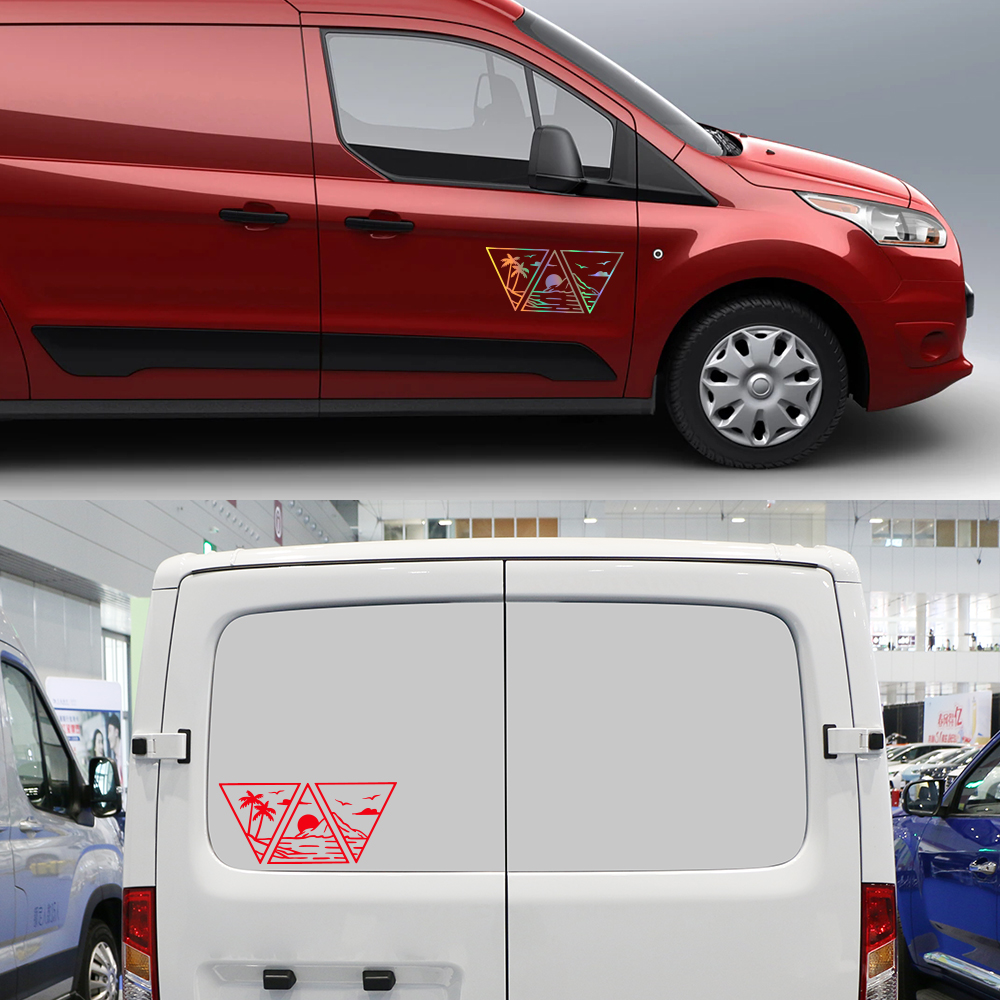 Car Ocean Mountain Styling Decals Stickers for Camper Van Motorhome SUV Pickup Cargo Caravan Decor Auto Tunning Accessories