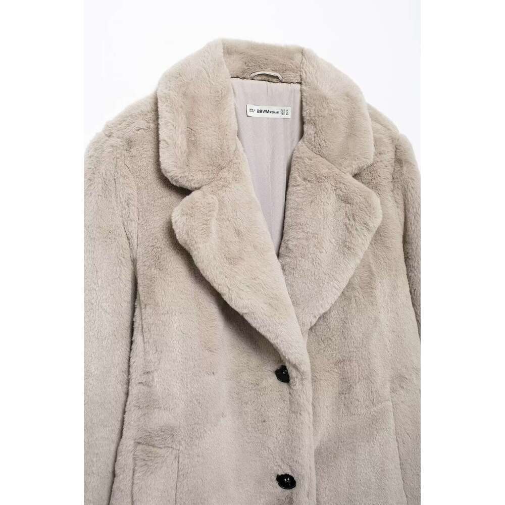 shanshi fur coat women Winter Women's Artificial Fur Effect Coat