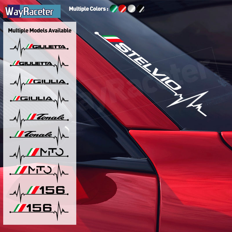 2 Pcs Italian Sticker Creative Vinyl Decal For Alfa Romeo Tonale 2023 Steio Giulia 156 166 159 Giulietta 147 Mito Accessories