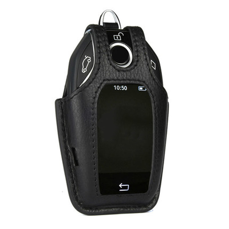 Leather Remote Key Fob Case Cover Bag For 2016 2017 7 Series G11 G12 Display Key Holder Car Key Shell Car Key Accessories 910a9