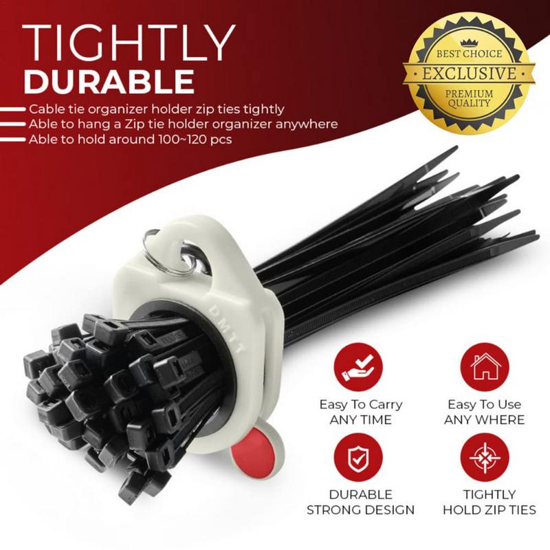 Zip Ties Organizer ABS Automatic Zip Ties Holder Keeper For Zip Tie Electrical Wire Cable Home Indoor Outdoor Storage Tools