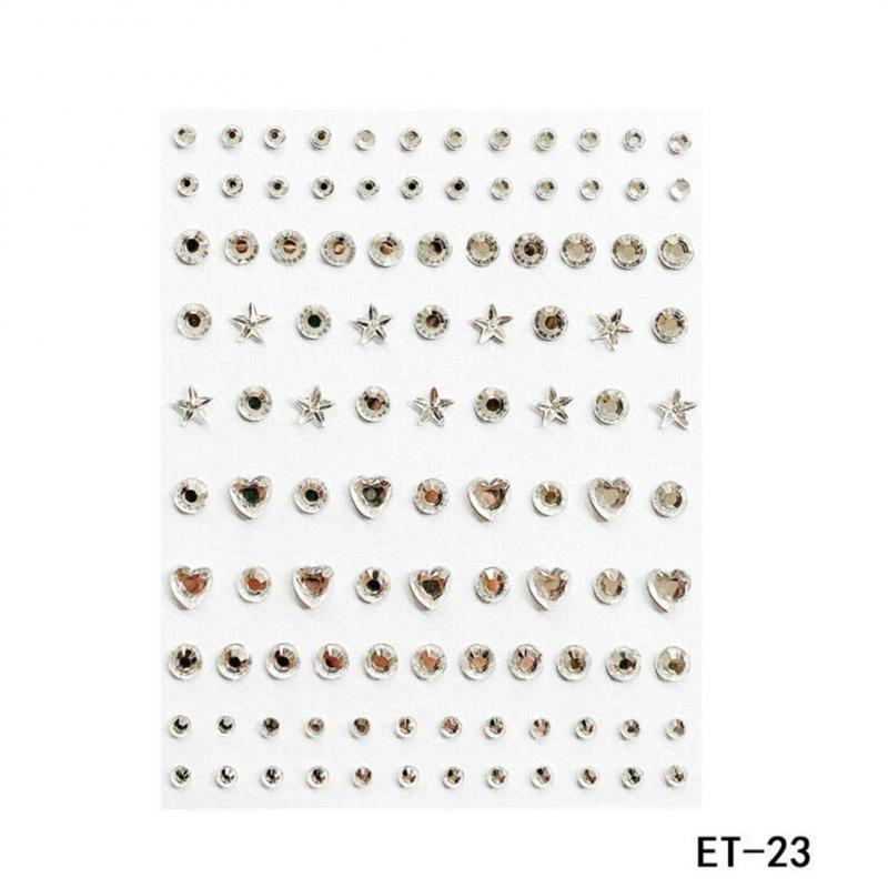 Face Jewelry Crystal Disposable Tattoo Stickers Women Eyes Face Body Rhinestones Waterproof Makeup Art Stage