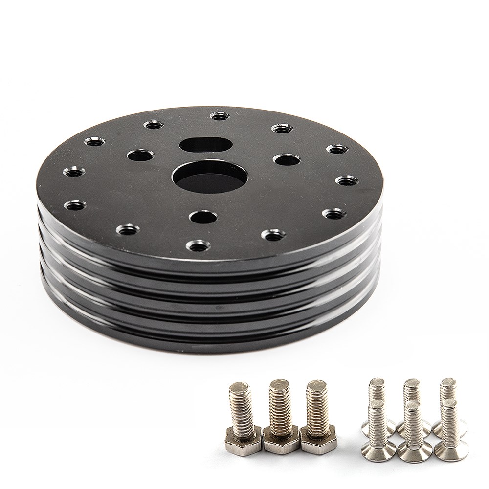 Universal Auto High-quality Aluminium Alloy Steering Wheel Kit Pad 6 To fit 3 Hole Fixed Type Heightening