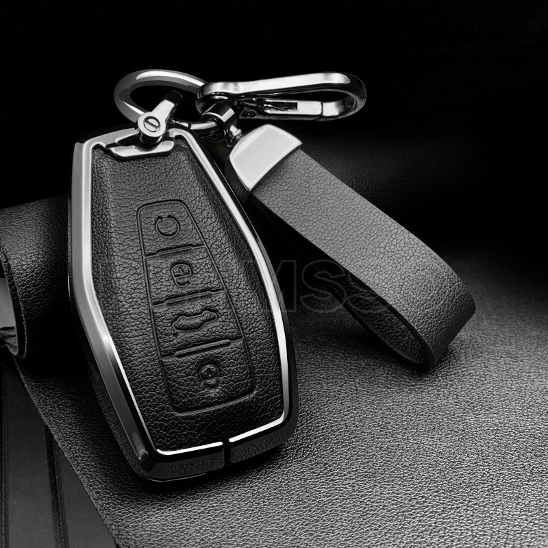 Alloy Car Key Cover Case Shell Holder Set For Geely Coolray X6 Emgrand Global Hawk GX7 Remote Accessories Car-Styling Keychain 621cf