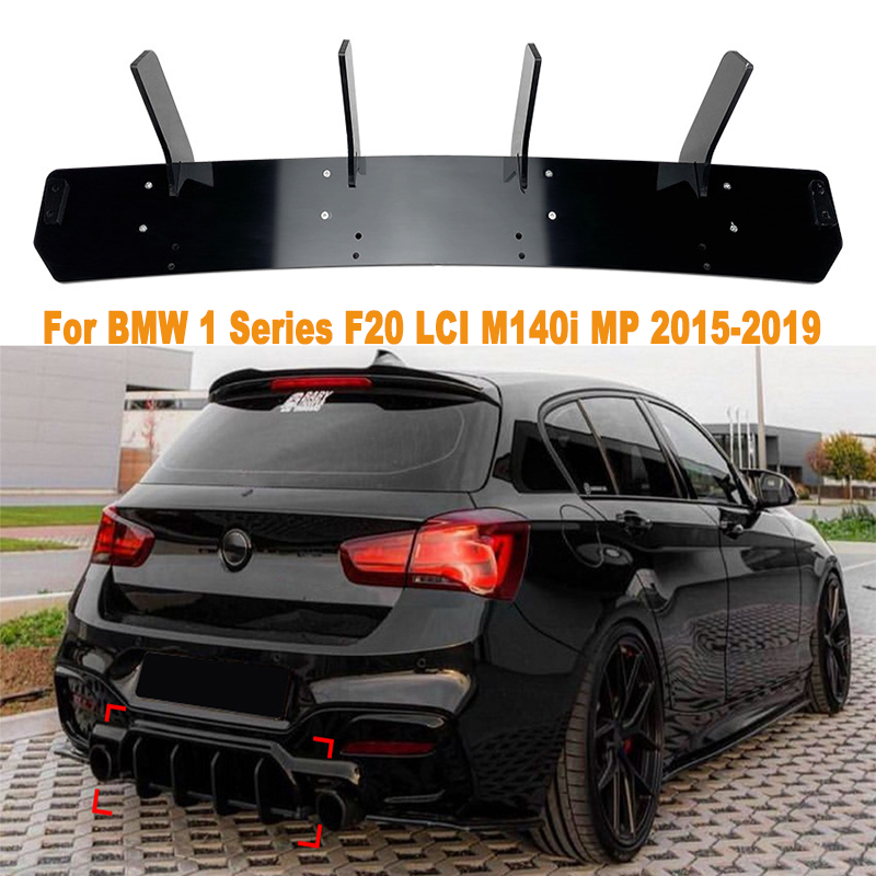 For 1 Series F20 LCI M140i MP 2015-2019 Rear Bumper Lip Diffuser Spoiler Splitter Protector Car Styling Auto Accessories