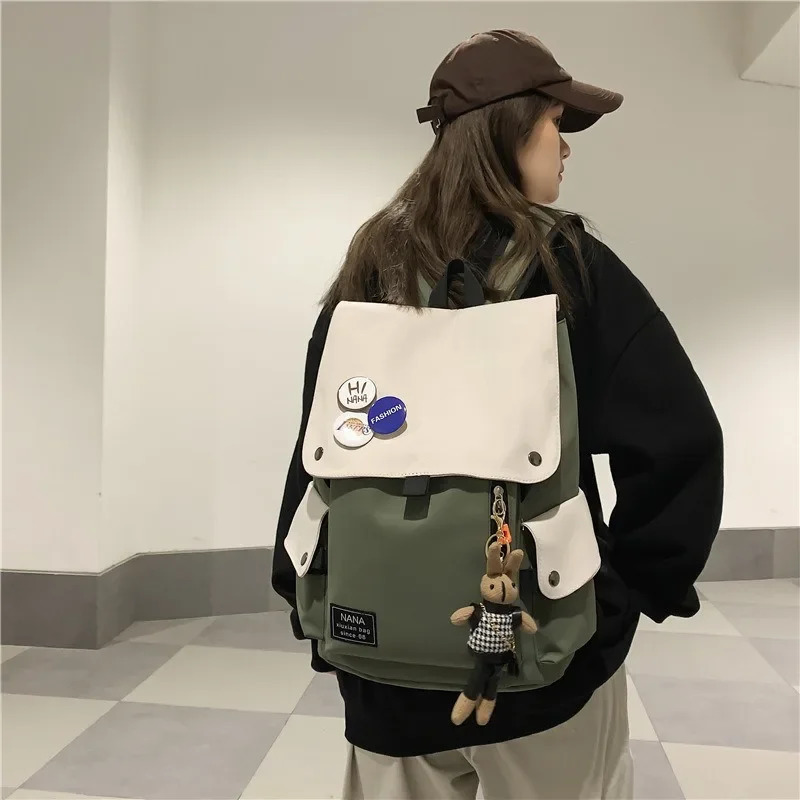 Mens and Womens Leisure Travel Backpacks Korean Fashion Large Capacity Shoulder Bag College Student Harajuku School Backpack 241111