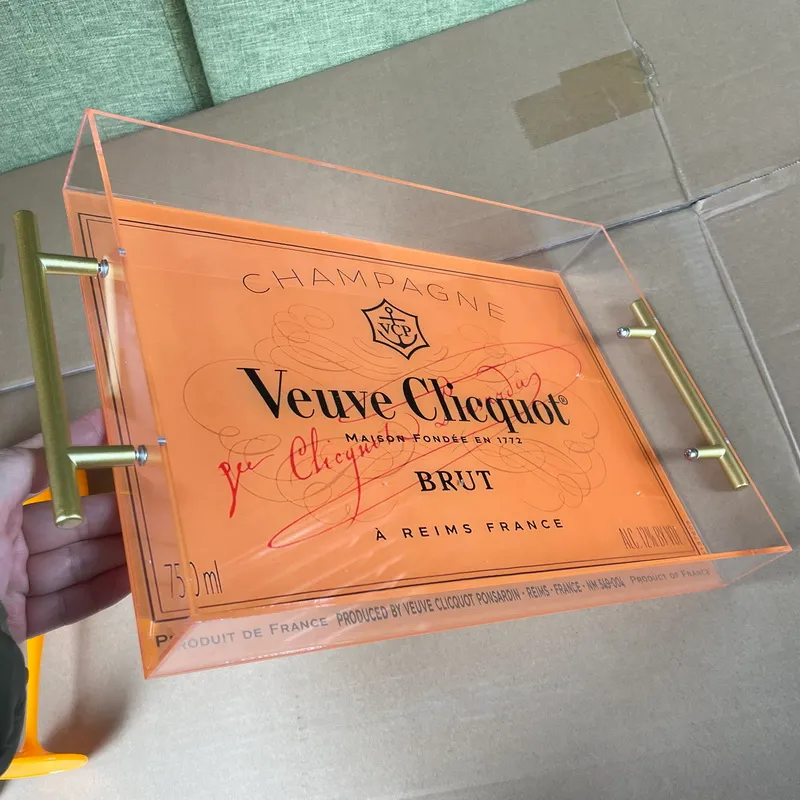Dishes Plates Veuve Clicquot Champagne Orange Tray Drop Delivery Home Garden Kitchen Dining Bar Dinnerware