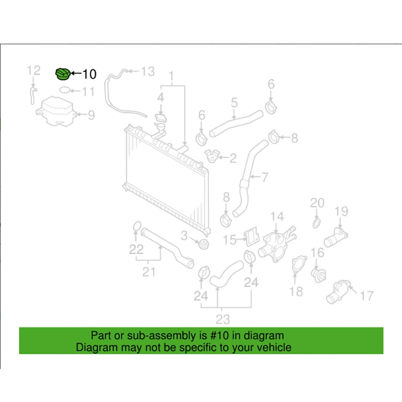 Reservoir Cap For Hyundai H1 H-1 Cargo 2008-2011 Engine Coolant Radiator Cover Antifreeze Sub Kettle Lid Plug 25441-26100 Parts