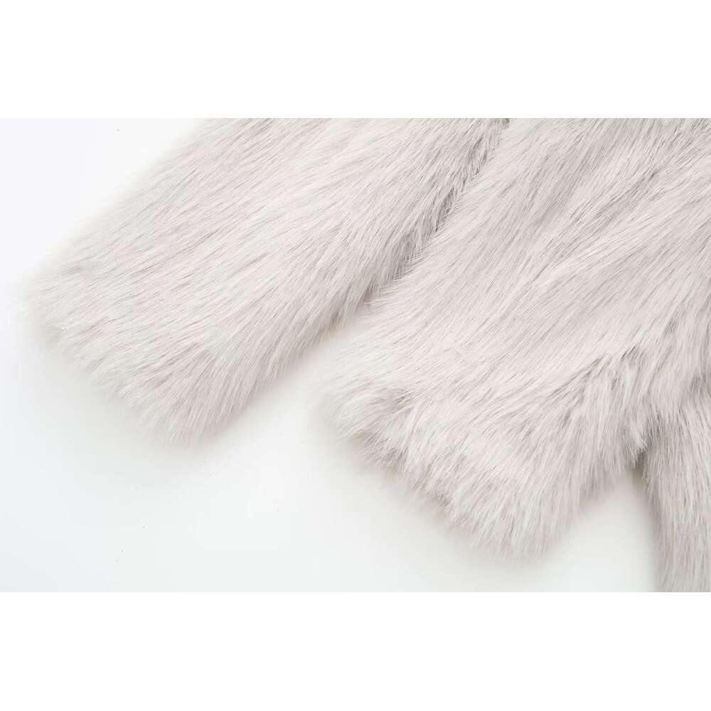 shanshi fur coat women Women's clothing autumn and winter new item lapel faux fur effect warm coat jacket