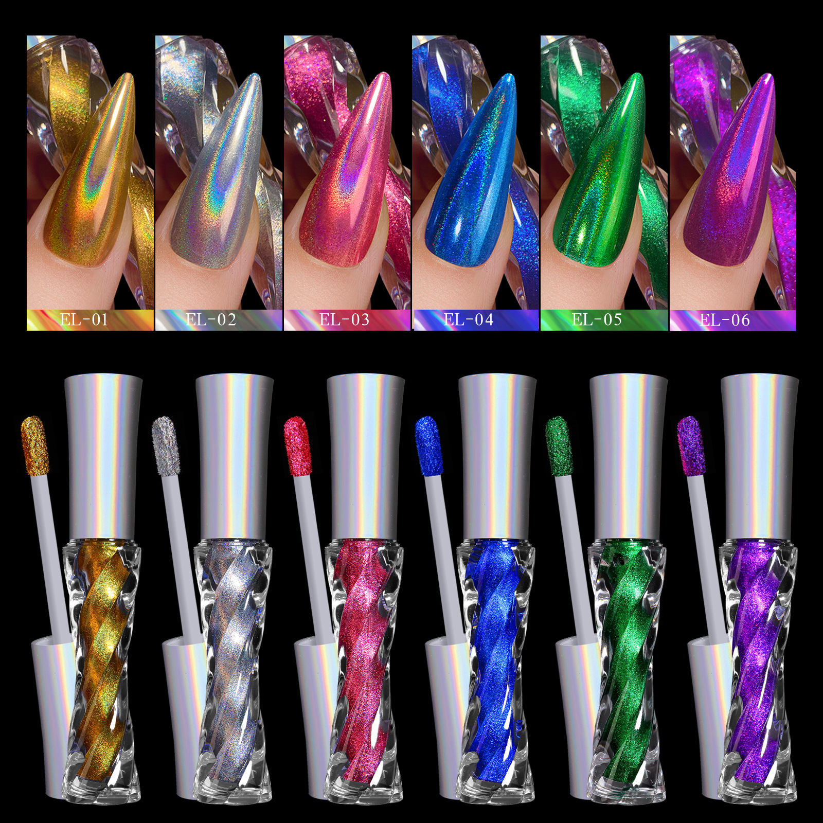 Laser Powder Chrome Nail Gel Glitter g Liquid Metallic Mirror Effect Semi permanent Varnish No Dust Manicure Material 5