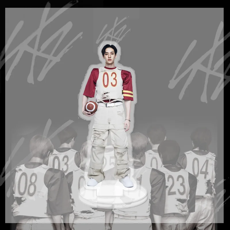 Kpop STRAY-KIDS Figures Acrylic Stand Bang Chan Hyunjin Ball Suit Series Figure Model Desktop Decorative Fans Collectibles Gifts