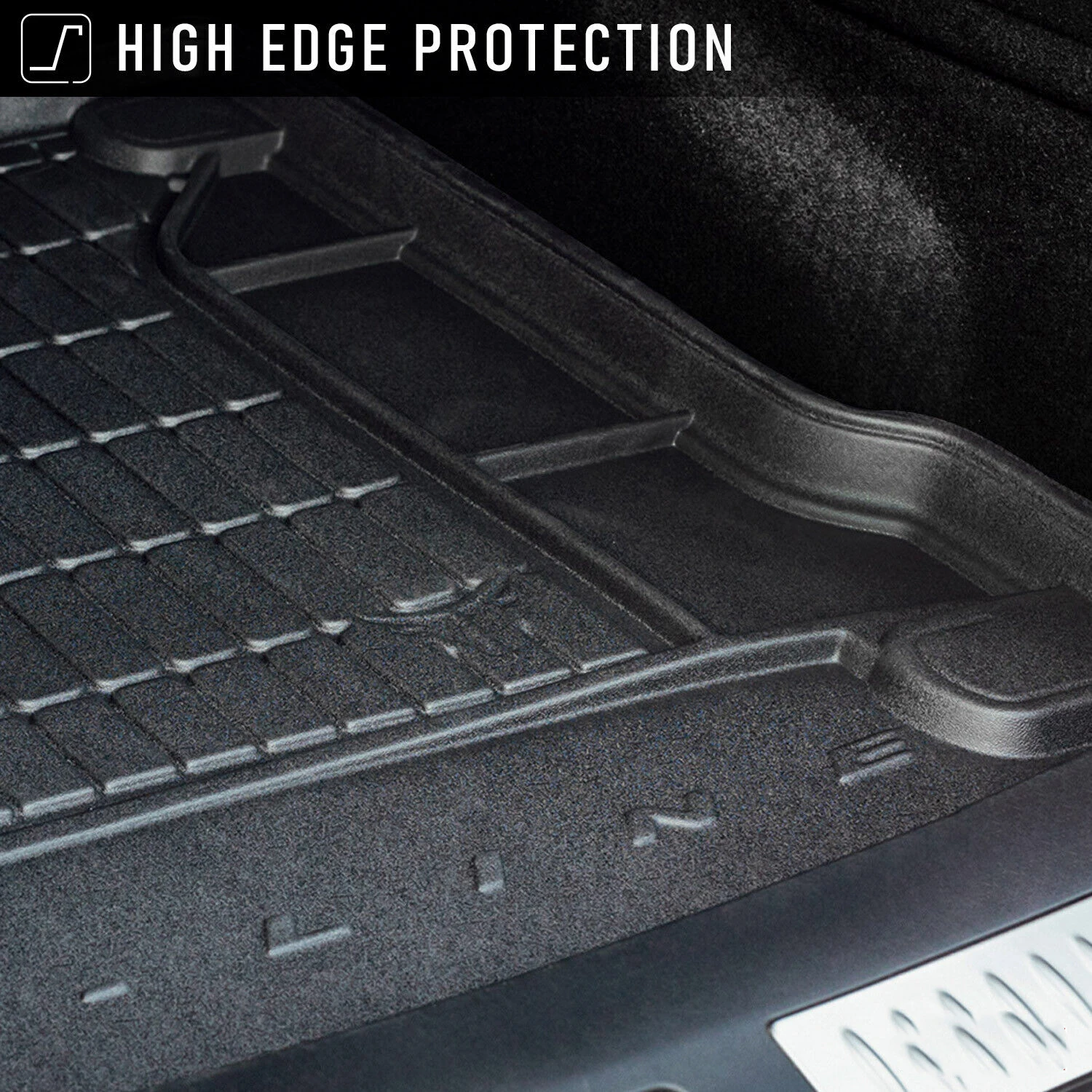 Car Trunk Mat for VW Tiguan L Allspace 2017~2023 7 Seats Easy Clean Auto Rear Cargo Tray Trunk Mats Car Accessories 1557d