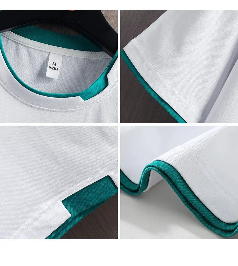 2024 Men Clothes Casual Summer Set Short Sleeve Fakte Two Piece Tshirt Shorts 2 Piece Set Male Sports Suit Harajuku Sports Set 240412