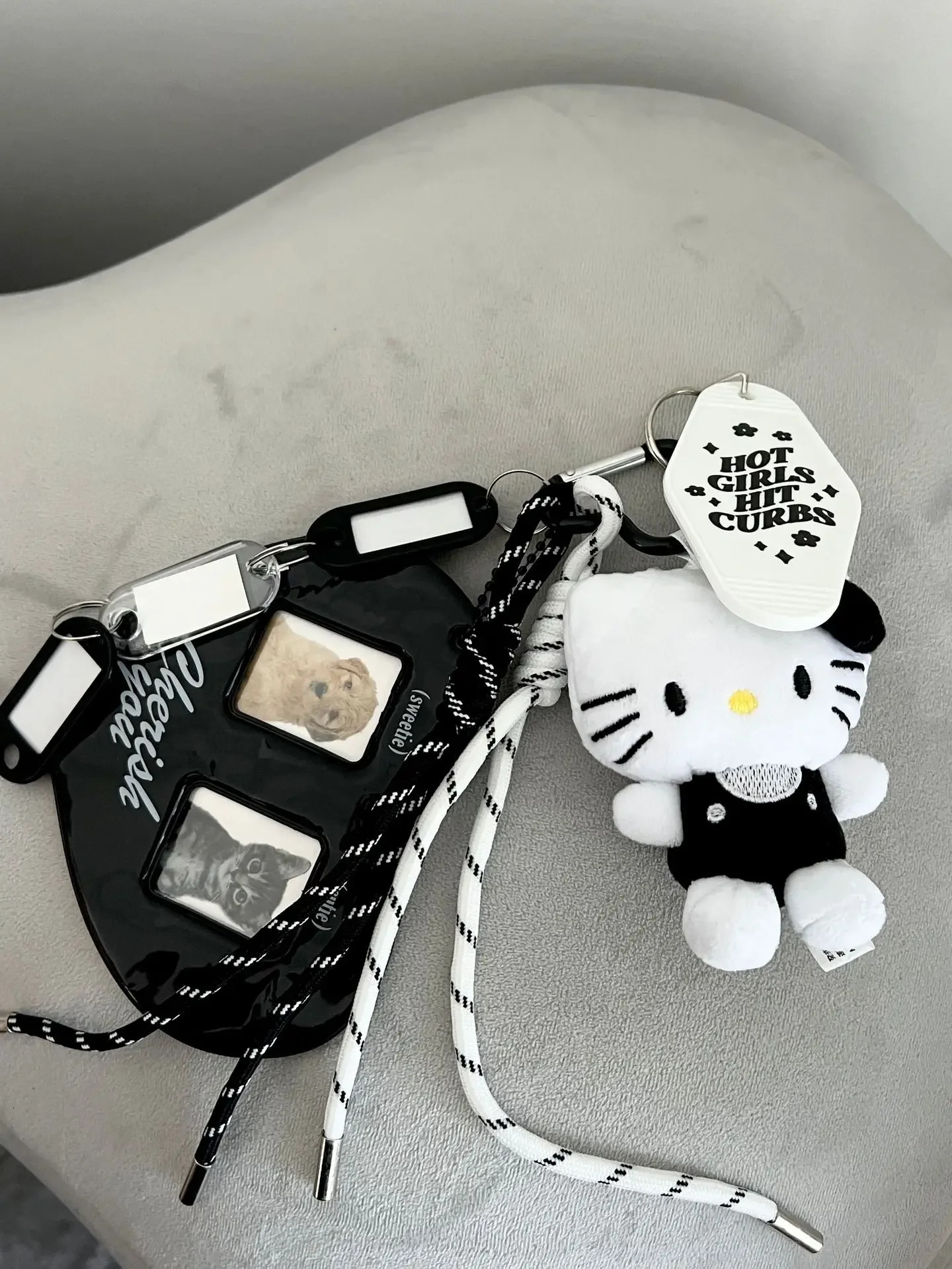 Dachshund Keychain Leather Bag Strap n Ins Personalized Car Pendant Miu Purse Sac A Main Femme Handbag 241112