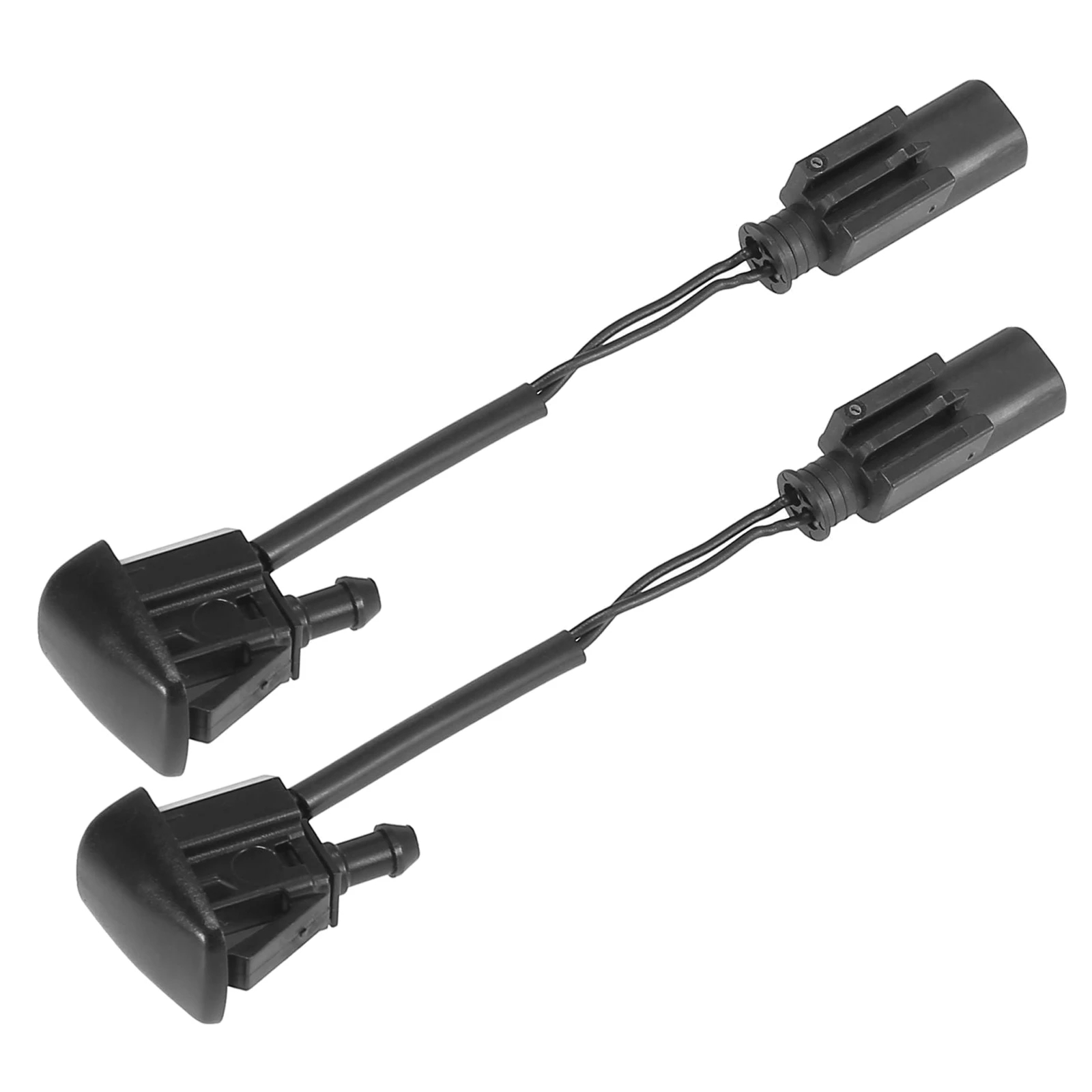 1 Pair Windshield Washer Sprayer Nozzle Jet Heated 61667046060 For 2004-2010 5 Series E60 E61 525I 528I 530I 535I